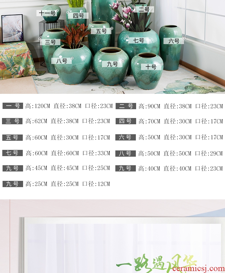 Jingdezhen ceramic vase hotel villa covers landing big sitting room porch flowers flower decoration flower arranging furnishing articles - 603685498770