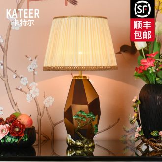 New Chinese style colored enamel porcelain lamp American Europe type restoring ancient ways the sitting room the bedroom villa luxury decorative lamps and lanterns of the head of a bed