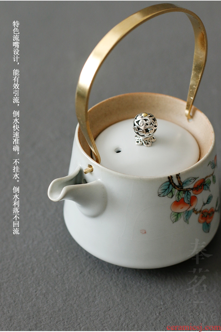 Serve tea which open the slice restoring ancient ways your up girder pot of ceramic teapot household kung fu tea teapot single pot