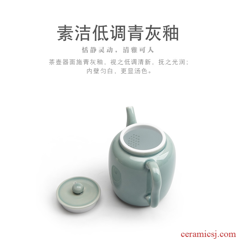 Mr Nan shan first green ceramic teapot single pot of large capacity belt filter domestic Japanese teapot suit