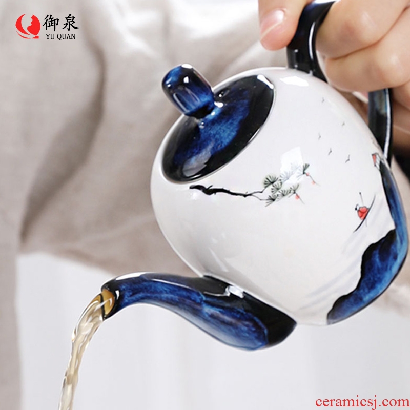 Imperial springs, hand - made ceramic little teapot household of Chinese style of filter tea Japanese single pot of kung fu tea tea kettle