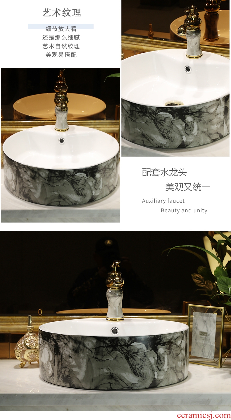 Ceramic art on the stage basin sink restoring ancient ways round the small family household toilet small creative for wash basin