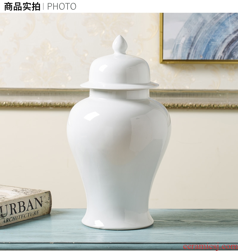 General jingdezhen ceramic pot vase furnishing articles white large sitting room dry flower, flower POTS of new Chinese style decoration