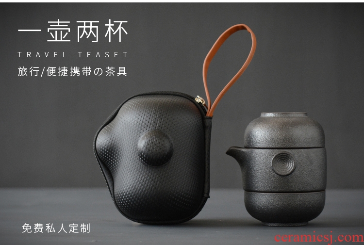 Crack of single a pot of two cup portable bag tea suit small ceramic teapot teacup with tea