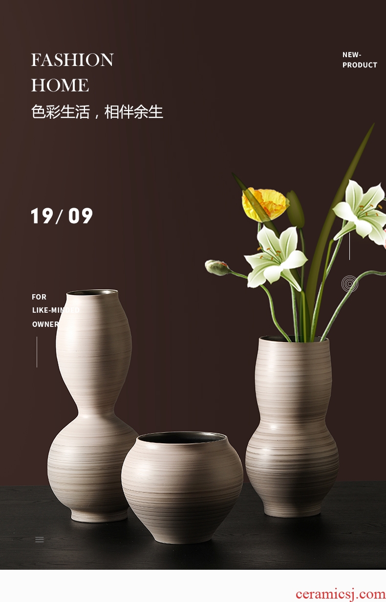 Jingdezhen ceramics of large vases, flower arranging large new Chinese style home sitting room adornment TV ark, furnishing articles - 602459412132