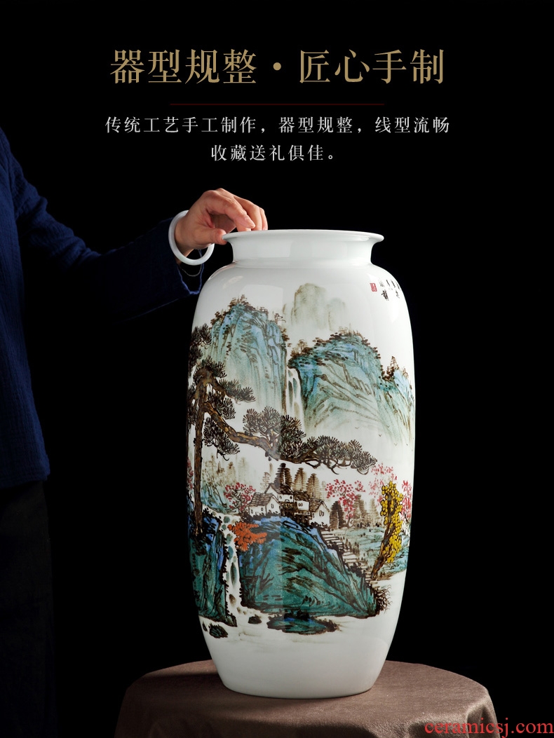 Jingdezhen ceramic vase of large hotel villa covers furnishing articles sitting room porch flower arranging the simulation tree decoration - 582821024149