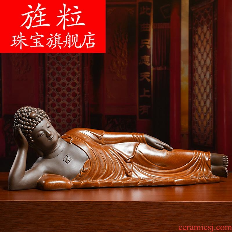 Bm dehua ceramic Buddha ceramics handicraft of Buddha furnishing articles furnishing articles porcelain carving H10-31 sleeping Buddha