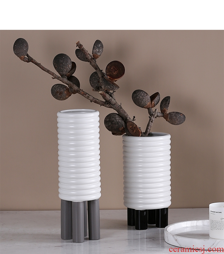 BEST WEST sample room is ceramic vase creative living room large porcelain soft light key-2 luxury decoration decoration