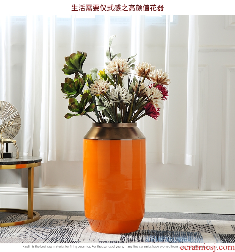 Checking out ceramic hotel villa covers large vases, the sitting room porch flower flower decoration of Chinese style furnishing articles - 600910639615