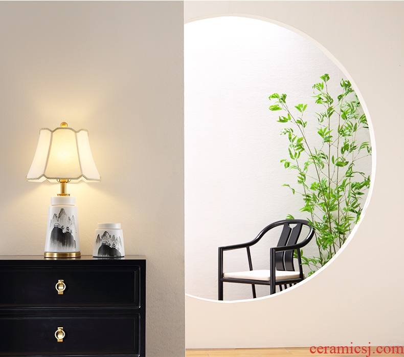 Lamp act the role ofing furnishing articles form a complete set of new Chinese style ceramic vases, cut the modern minimalist art hand - made decorative landscape painting