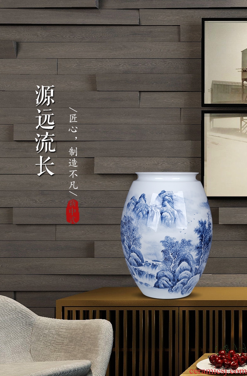 Jingdezhen ceramics China red large vases, flower arrangement home sitting room new adornment large furnishing articles - 601190407820