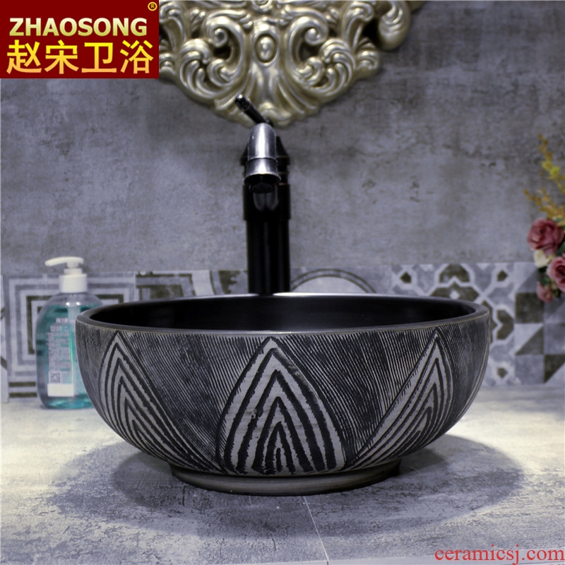 Restoring ancient ways of song dynasty size on the ceramic basin toilet lavabo creative arts basin household basin 35 cm