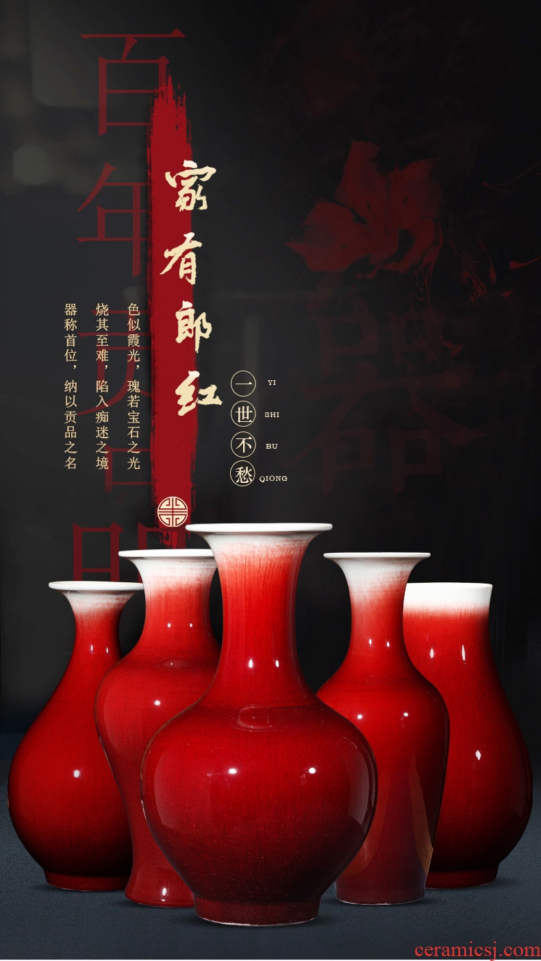 Retro nostalgia jingdezhen ceramics industry of large wind flower pot pot sitting room big dry flower vases, decorative furnishing articles - 602105921466