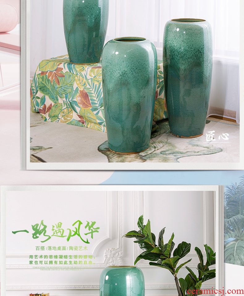 Jingdezhen new Chinese be born a large vase decoration to the hotel restaurant furnishing articles ceramic flower, flower simulation flower art - 603685498770