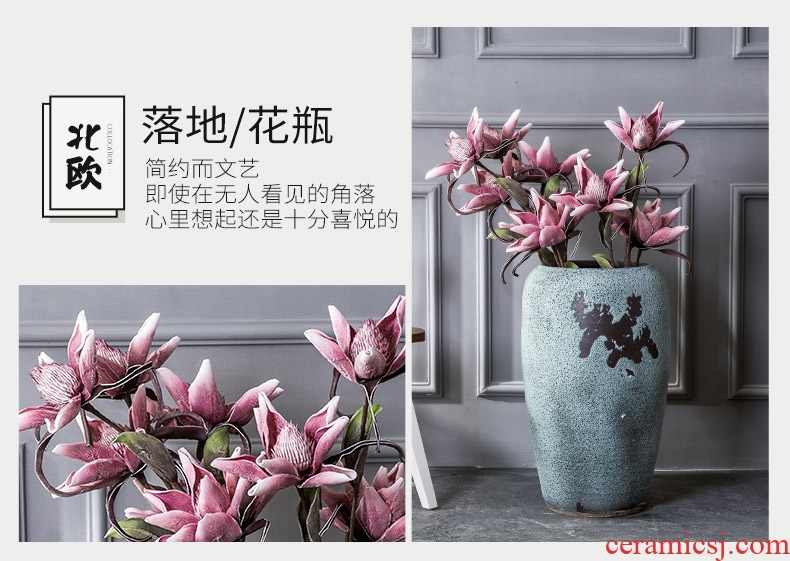 Jingdezhen ceramic vase furnishing articles landing of large modern Chinese style household porcelain flower arranging idea gourd wine accessories - 594245104185