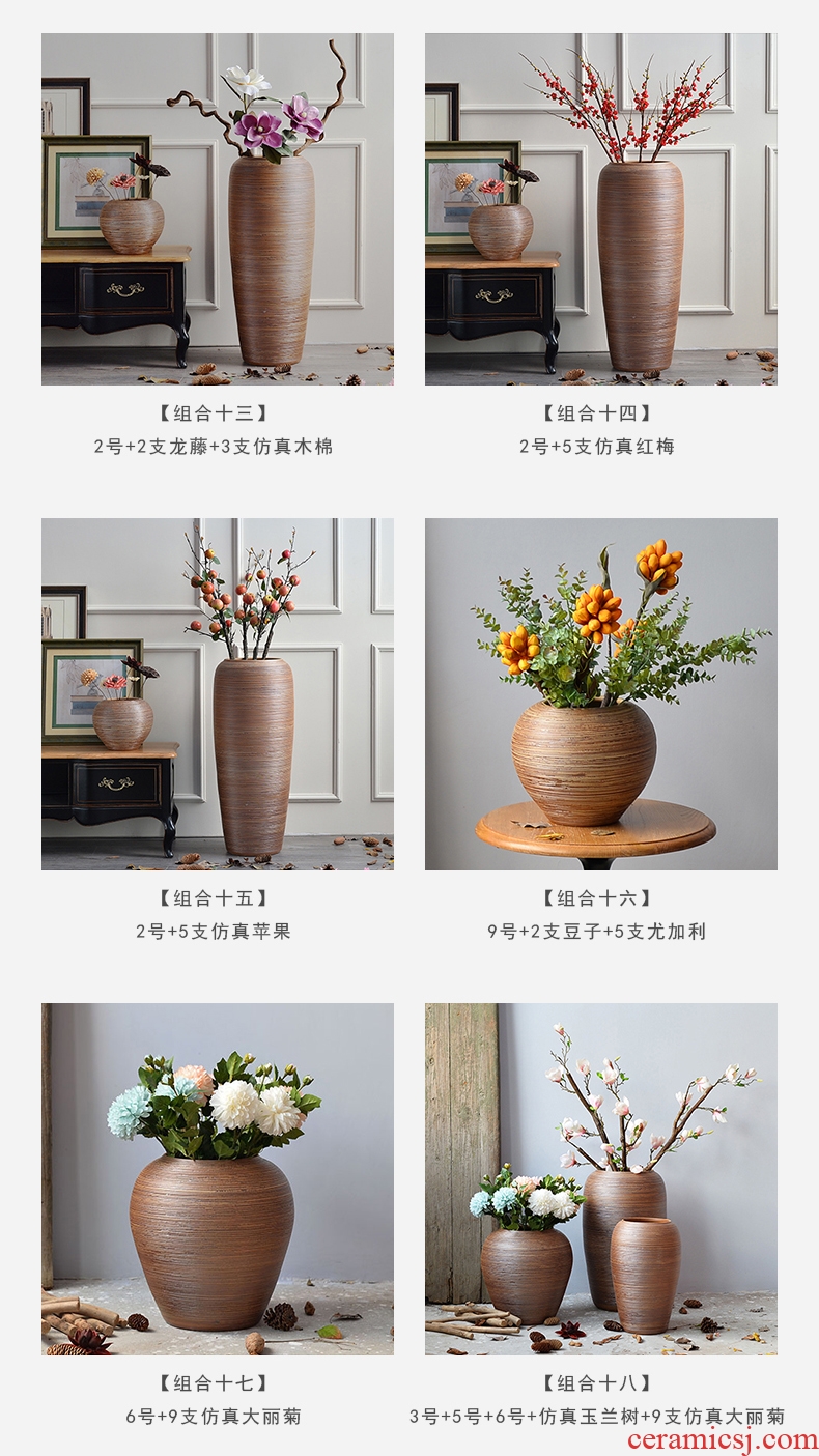 Jingdezhen ceramic vase furnishing articles landing a large golden gourd vases flower arrangement in modern Chinese style household decorations - 595960902818