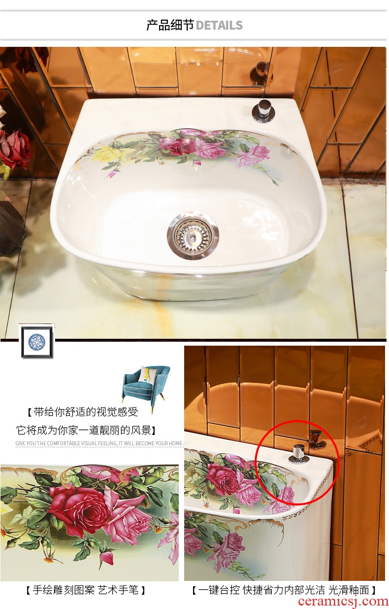 M beautiful ceramic art mop mop pool pool toilet mop pool restoring ancient ways the balcony floor mop pool barrels