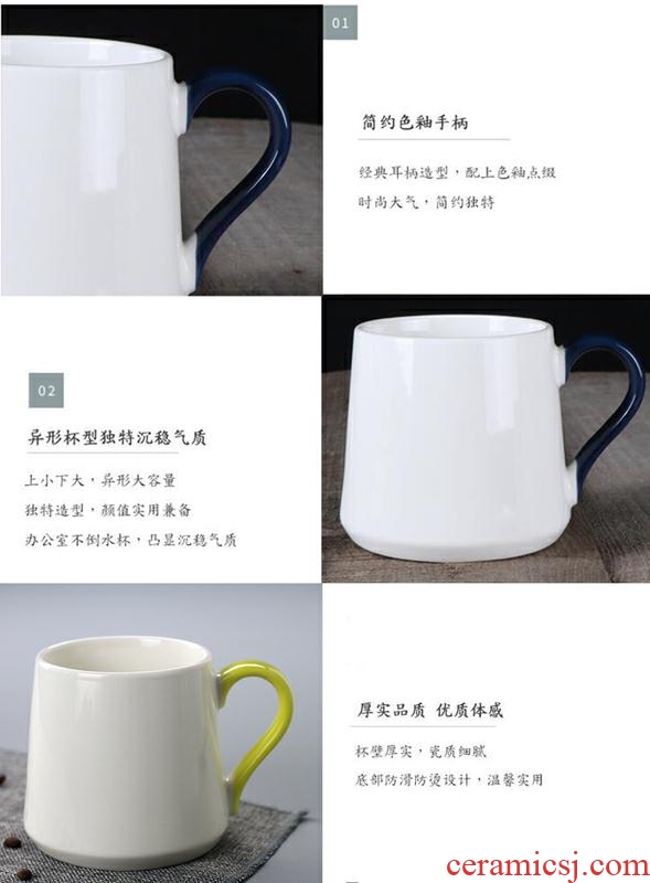 Big glass ceramics super lovely 500 ml 700 ml with cover large capacity 1000 ml