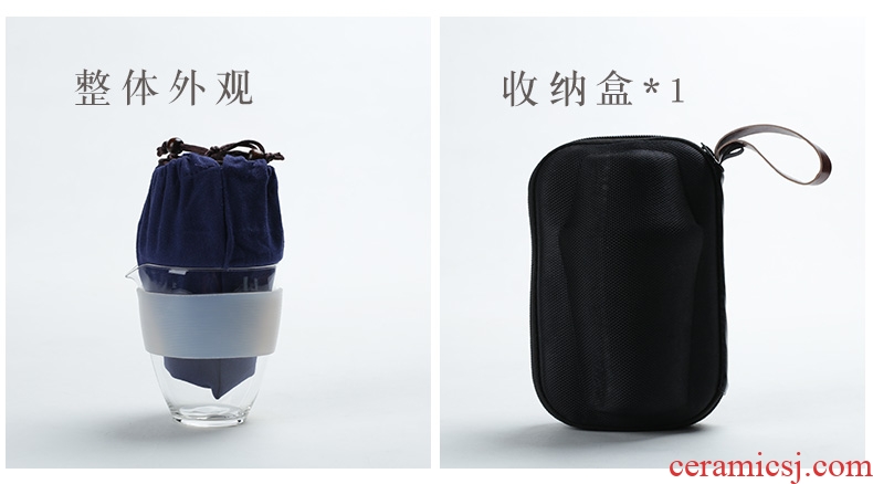In tang dynasty ceramic crack cup portable kung fu tea set office cup tea bag filter tea hot