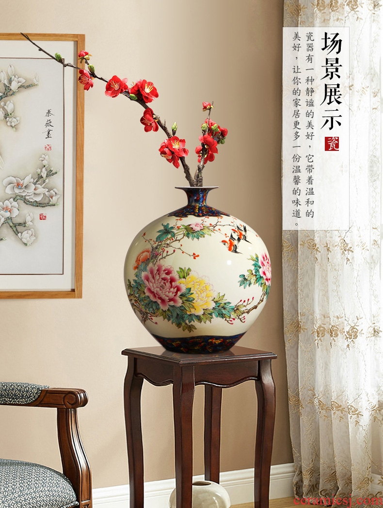 European vase landing place large flower arrangement sitting room ceramics high TV ark, home decoration new Chinese vase - 592347701303
