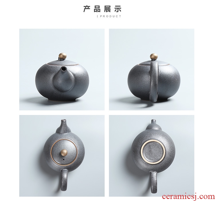 Side as the of your up kung fu tea set ceramic teapot single pot of ebony handle Side filtration pot of the pot of single pot