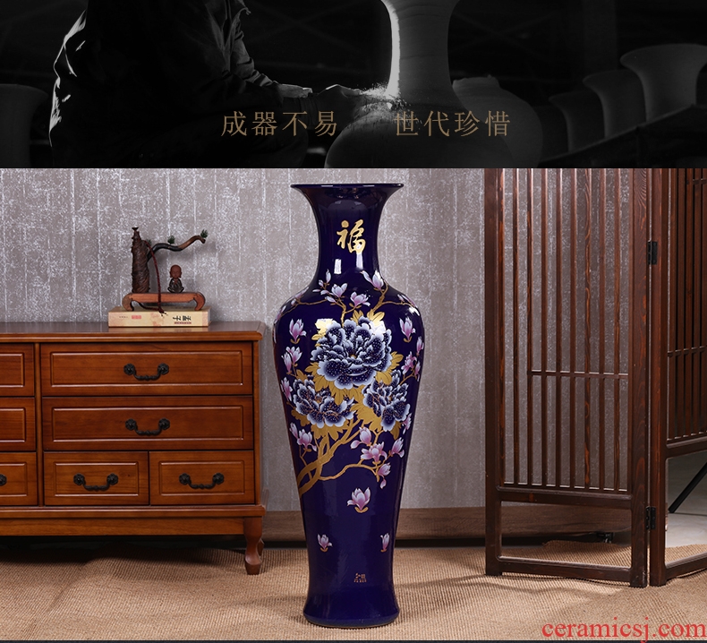 Nordic I and contracted household adornment high dry flower arranging ceramics vase of large hotels sitting room place lucky bamboo - 556922150027