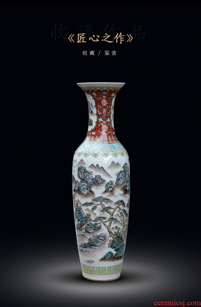 American Chinese drawing modern household ceramic vase restaurant sample room sitting room of large vases, furnishing articles - 585924780626