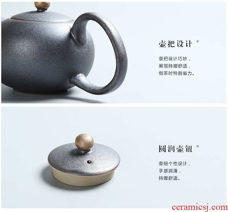 Side as the of your up kung fu tea set ceramic teapot single pot of ebony handle Side filtration pot of the pot of single pot