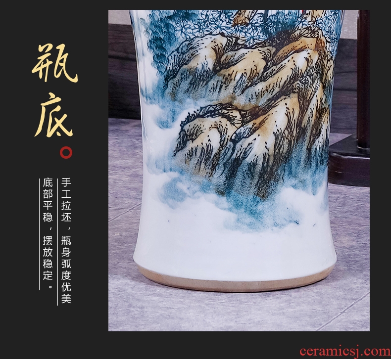 Jingdezhen ceramics carving shadow qdu landing, vases, Chinese style living room TV cabinet home decoration furnishing articles - 605489704833