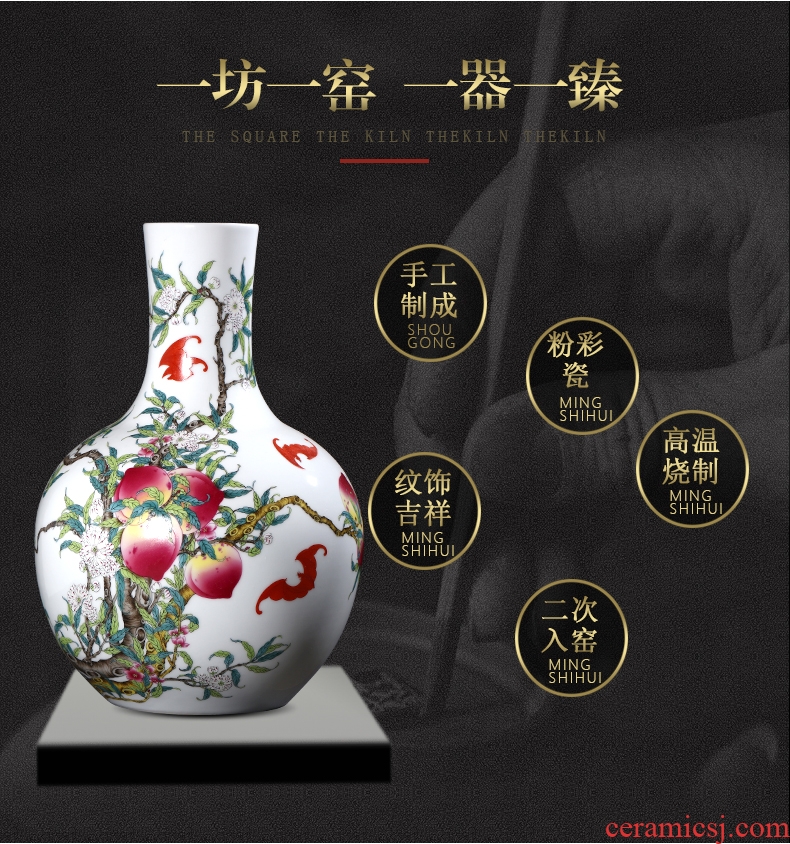 Jingdezhen ceramics hand - made bright future of large vases, sitting room adornment is placed hotel opening gifts - 601690549167