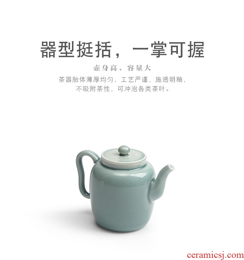 Mr Nan shan first green ceramic teapot single pot of large capacity belt filter domestic Japanese teapot suit