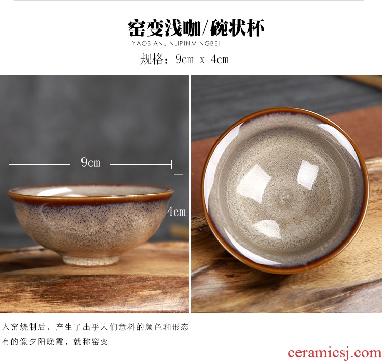 Features a large master cup ceramic purple sand tea set kiln built red glaze, tea light cup perfectly playable cup sample tea cup bowl
