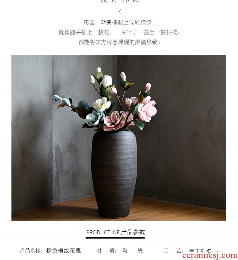 Jingdezhen ceramic big vase furnishing articles of Chinese style hotel next to the sitting room adornment TV ark landed furnishing articles clearance - 600120600501