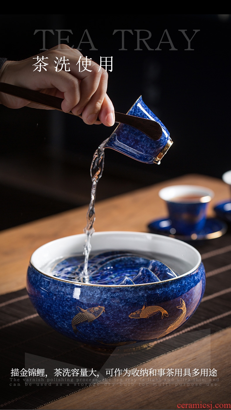 And Japanese tea set # ceramic tureen male cup contracted household tea wash cup of a complete set of gift boxes