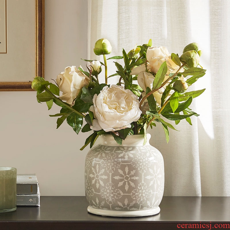 Harbor House insert American ceramic vase sitting room place, dried flowers, bibury creative home decorations