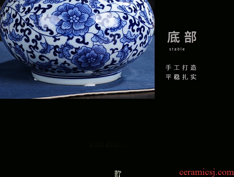 Continuous grain of jingdezhen ceramic POTS sub storage tank small household caddy fixings meters can receive porcelain jar