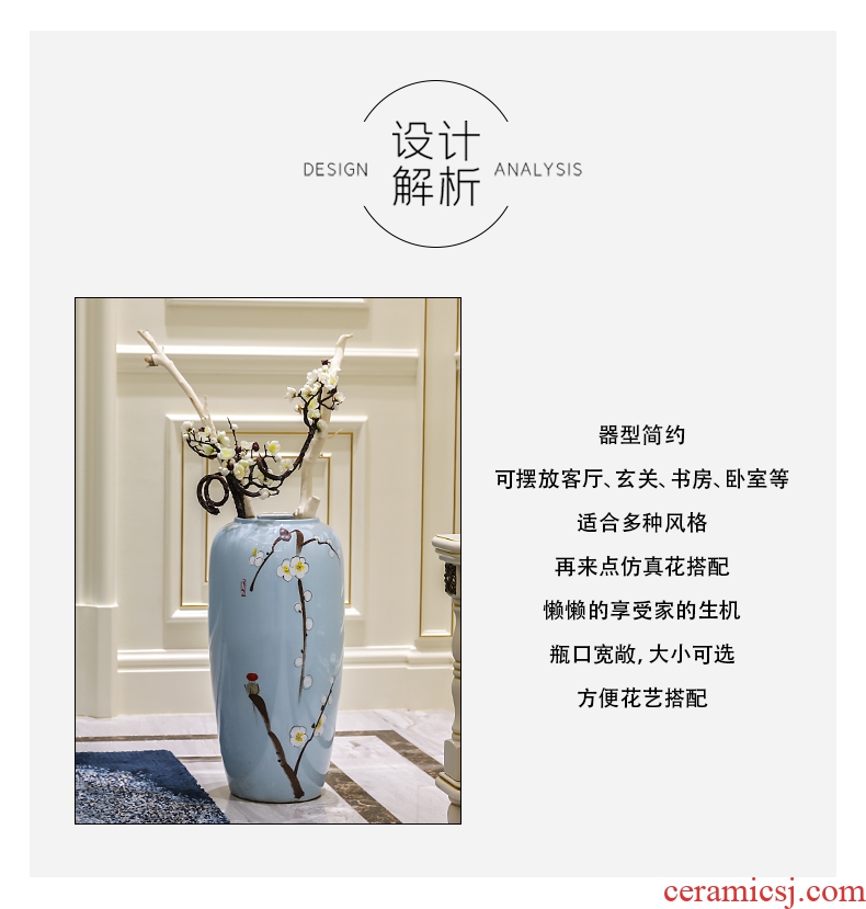 Oriental soil hand - made ceramics vase furnishing articles of new Chinese style living room TV cabinet decoration/the bottle - 600325102639