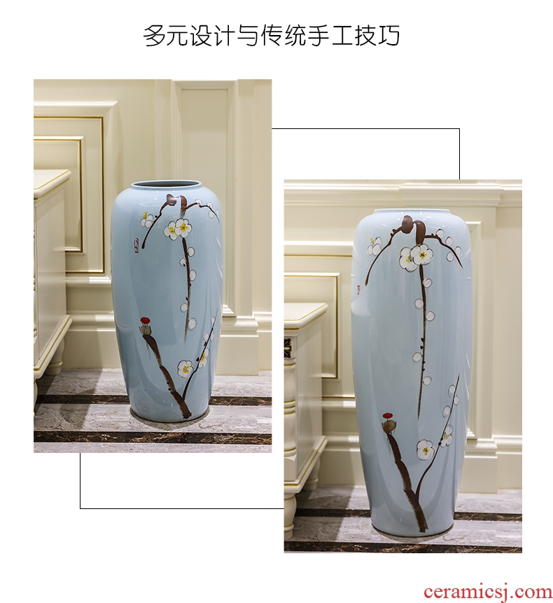 Oriental soil hand - made ceramics vase furnishing articles of new Chinese style living room TV cabinet decoration/the bottle - 600325102639