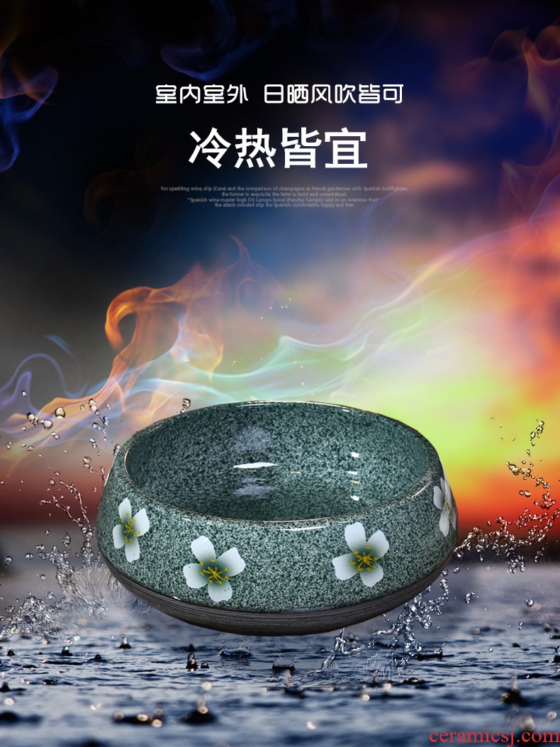 Northern wind restoring ancient ways on the ceramic pot home round toilet lavabo large lavatory balcony on stage