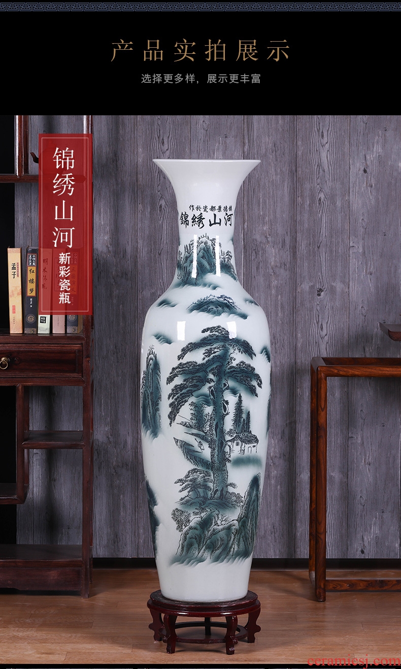 Longquan celadon vase sapphire tall waist jingdezhen ceramic vase vase for Buddha zen large vases, the clear soup WoGuo - 584815674446