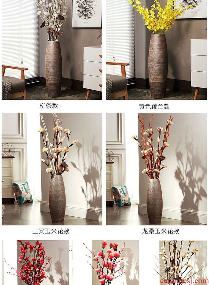 The mina European big vase furnishing articles home sitting room creative flower arranging dried flower porcelain household ceramics decoration - 600118891644