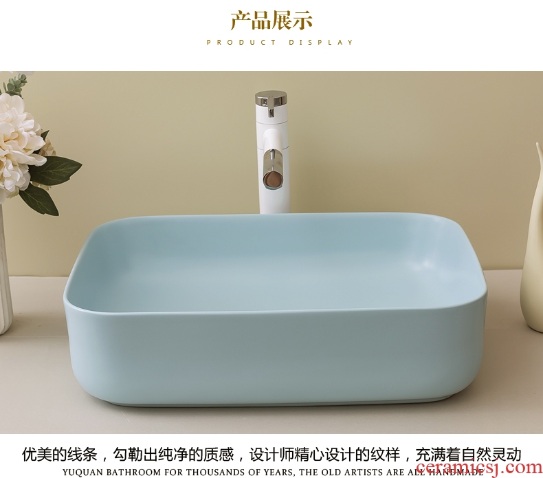 The stage basin balcony lavatory Nordic contracted household ceramic toilet lavabo basin marca blue dragon