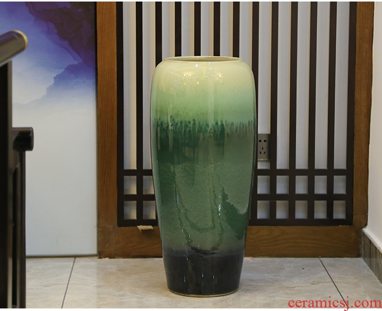Blue and white porcelain of jingdezhen ceramics landing big vase sitting room adornment is placed hand - made ceramic vase furnishing articles - 585047088261