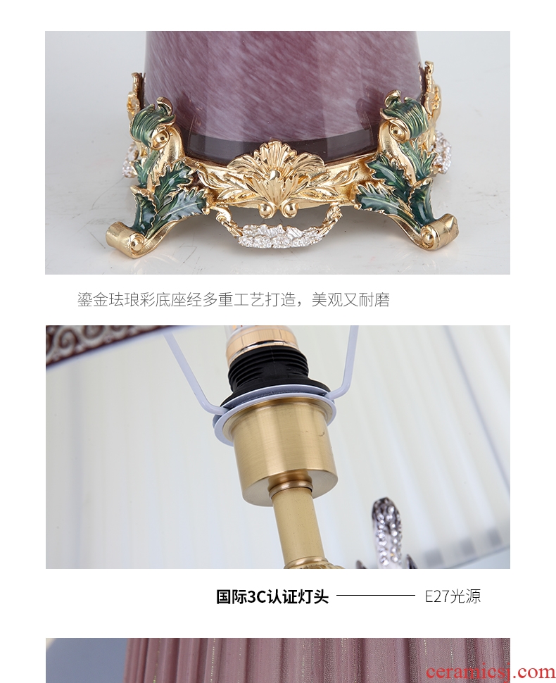 Cartel key-2 luxury colored enamel porcelain lamp sitting room classical atmosphere of bedroom the head of a bed the American - style villa lighting