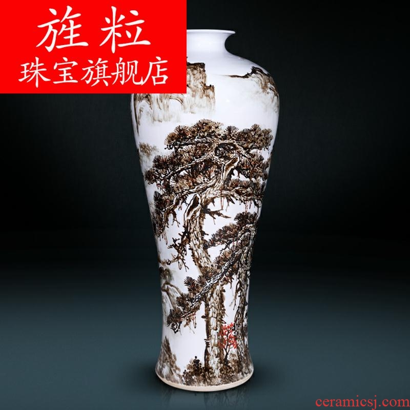 Cn jingdezhen ceramics hand-painted furnishing articles Chinese style living room home outfit of large vase wedding bridal jewelry set