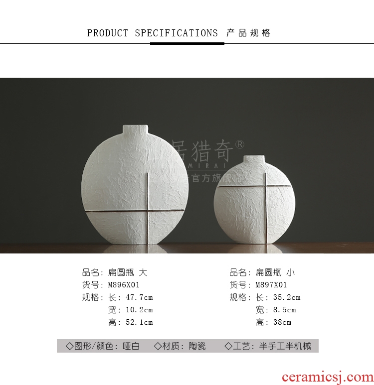 Jingdezhen I and contracted ceramic vases, flower arrangement sitting room place pottery aquarium ceramic cylinder landing large planter - 592882191890