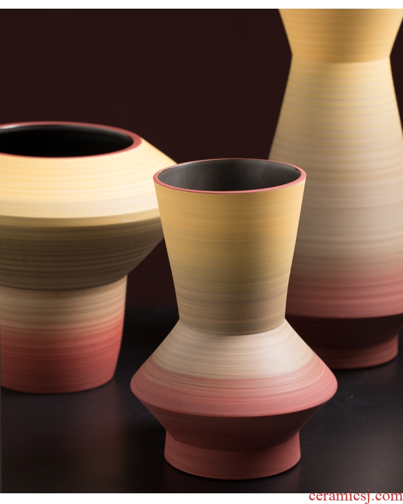 Jingdezhen ceramics beaming white vase vogue to live in high - grade gold straw handicraft furnishing articles - 591231526232