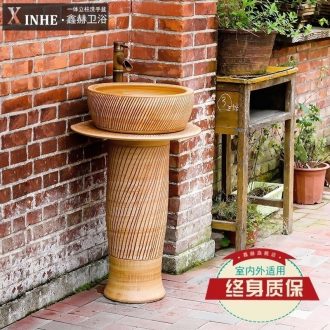 Lavabo pillar ceramic bathroom toilet outdoor balcony floor integrated basin basin of the pool that wash a face vertical column