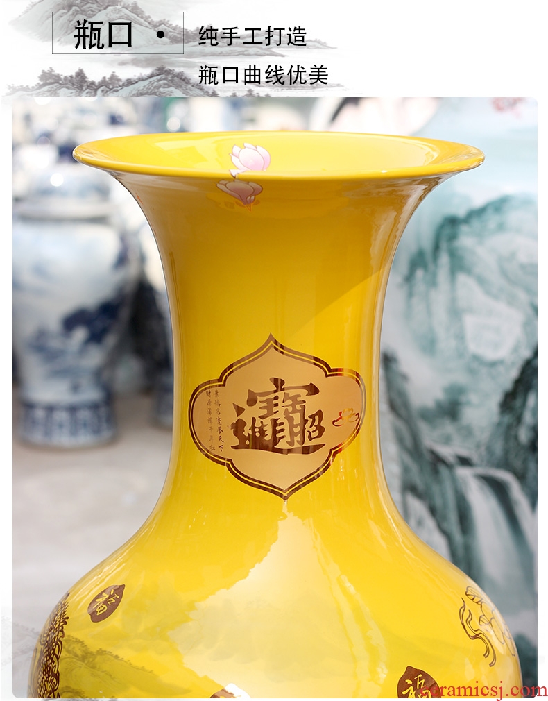 Jingdezhen ceramics lucky bamboo vase of large modern fashion hotel ou the sitting room porch place - 591840461621
