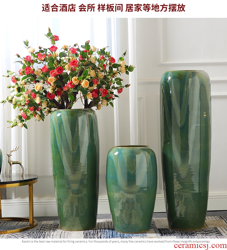 Chinese style restoring ancient ways is coarse ceramic club hotel furnishing articles sitting room window flower arrangement of large vase yulan flower POTS - 600114069958